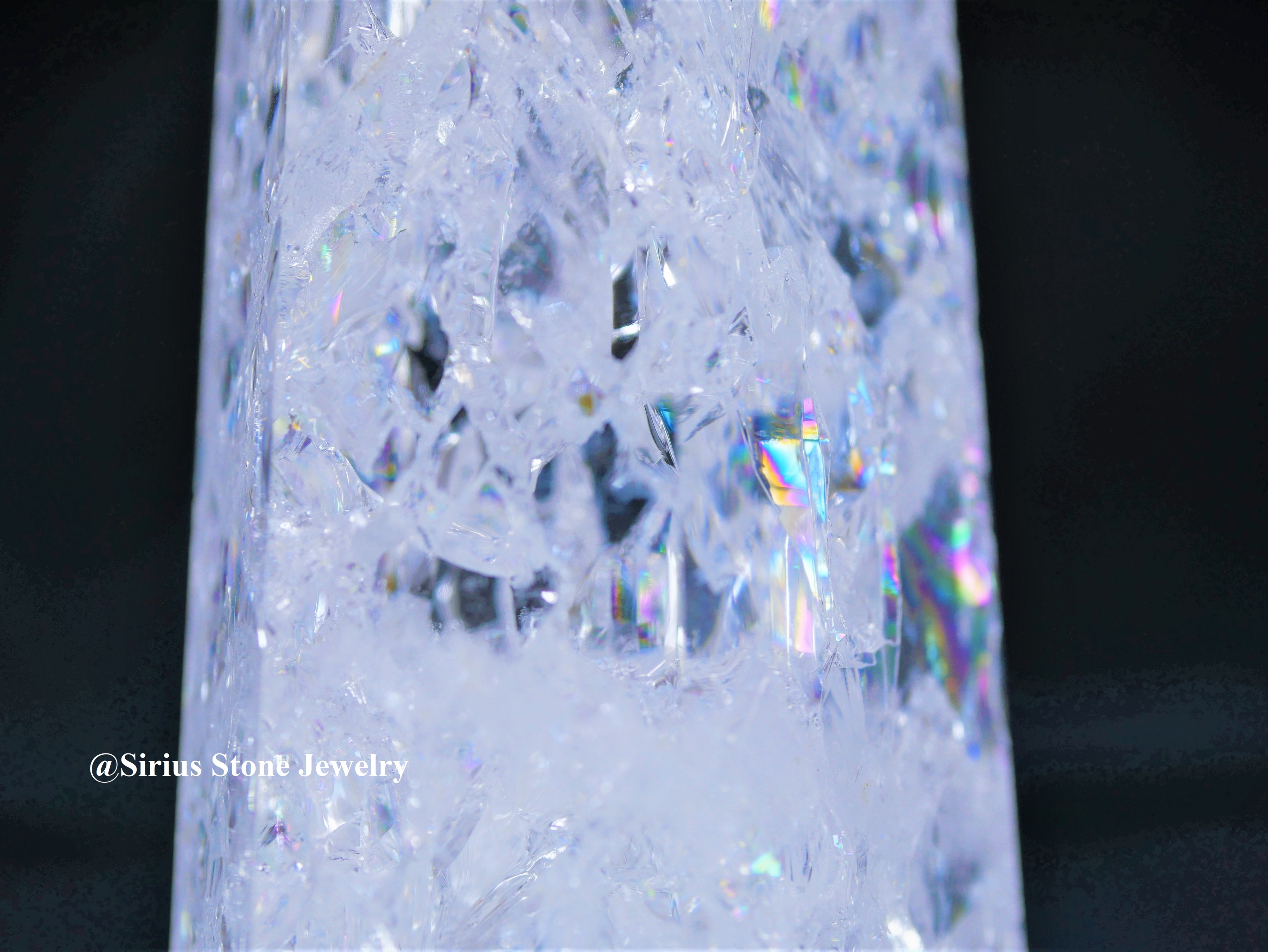 クラッシュレインボークリスタルポイント　3本セット