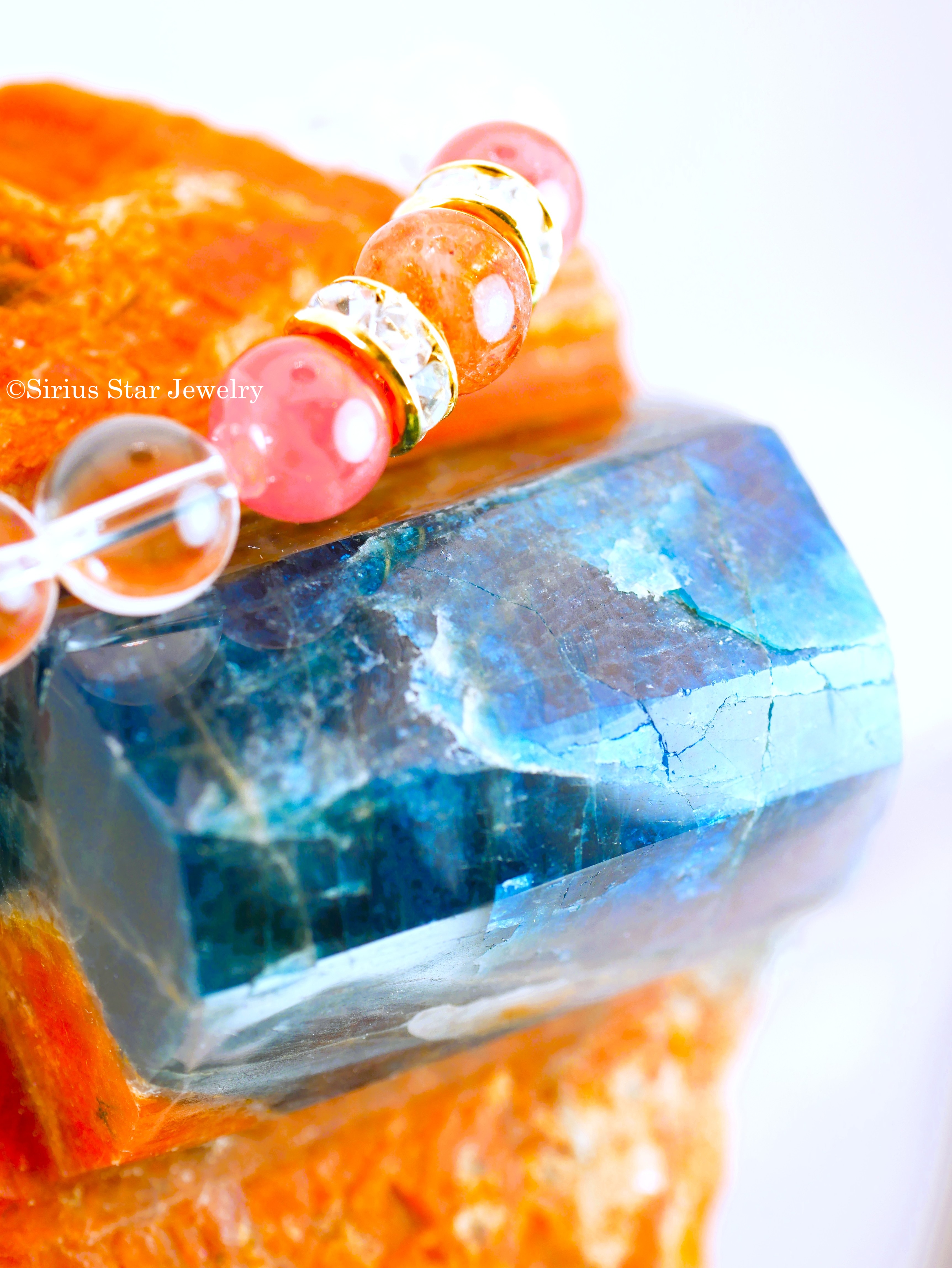 サンストーン/アパタイト Blue apatite & Sunstone 3 ✧ ブルーアパタイト＆サンストーン