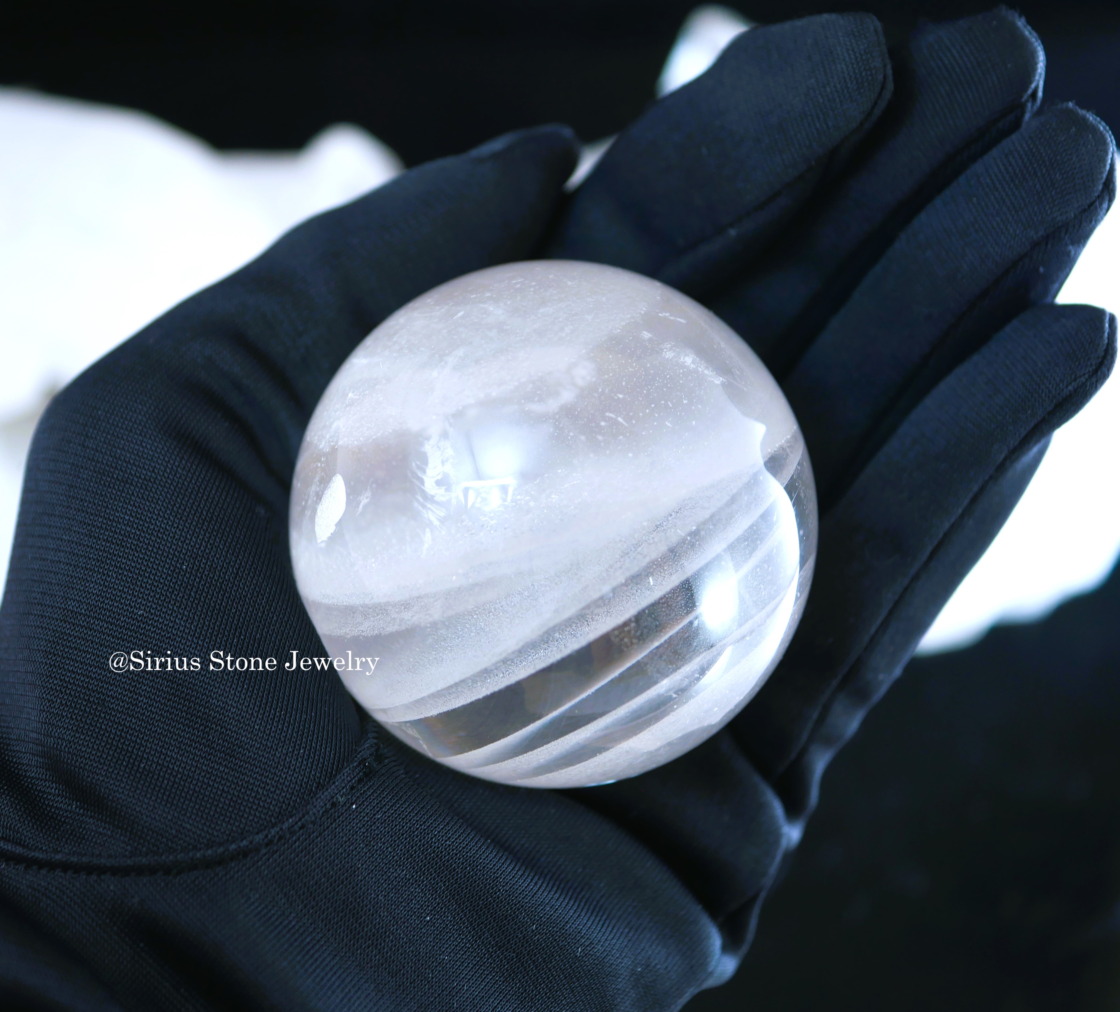 レムリアンクォーツ　アイリス　スフィア スモーキーアイリスクォーツ スフィア(B) | NEROLI CRYSTAL