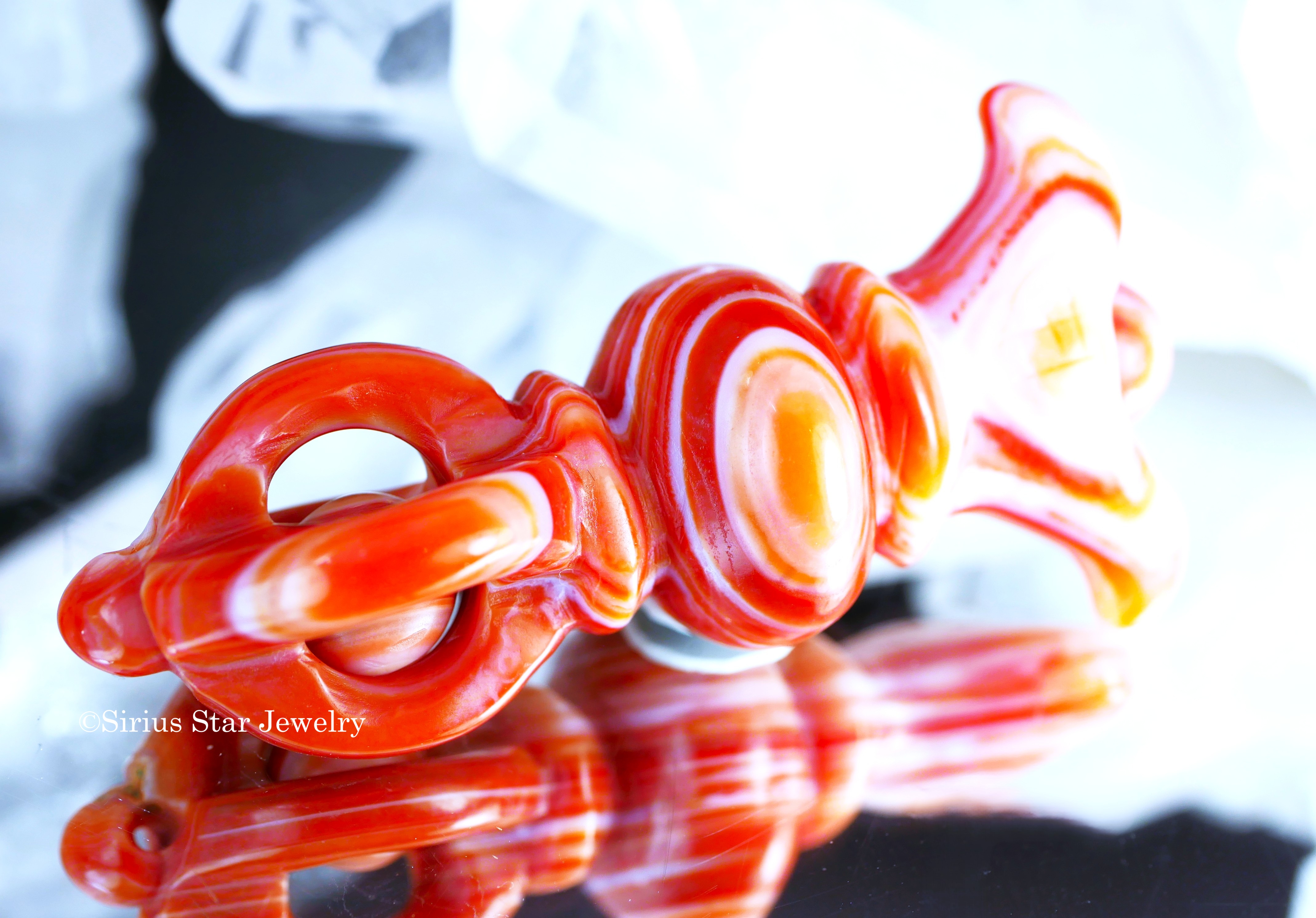 赤天眼石　五鈷杵　元宝