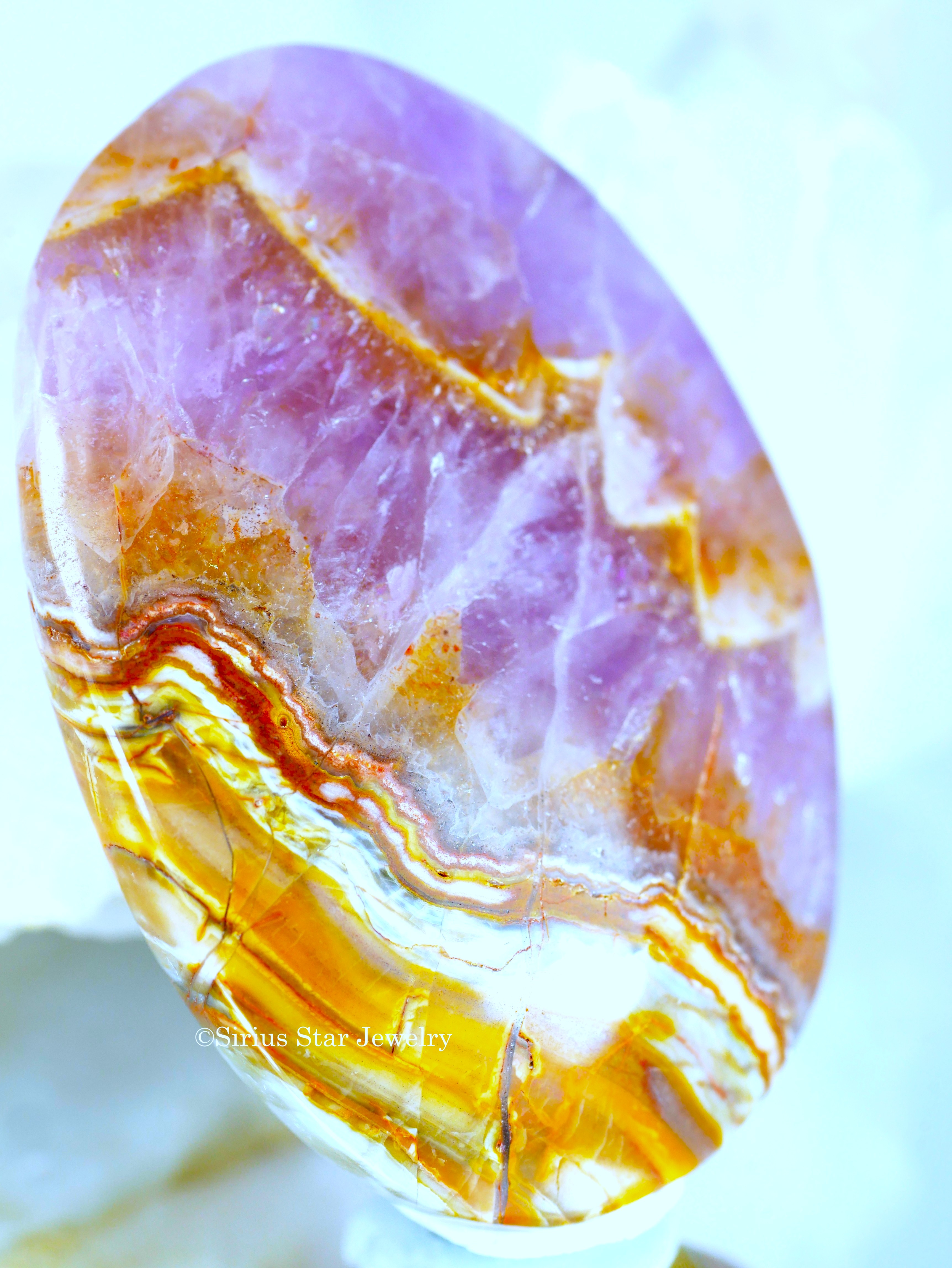 【アメジスト桜めのう】握り石　2個セット