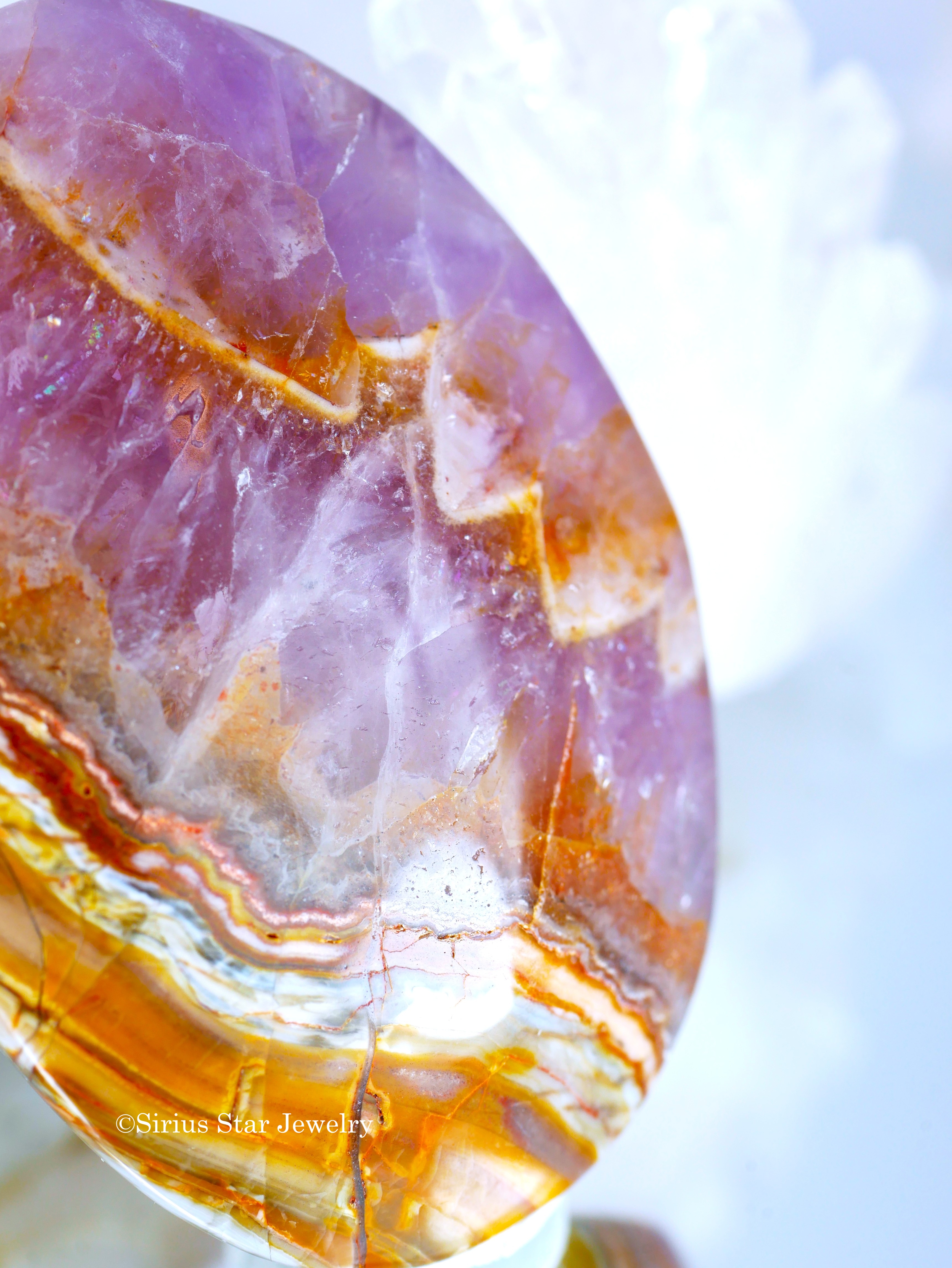 【アメジスト桜めのう】握り石　2個セット