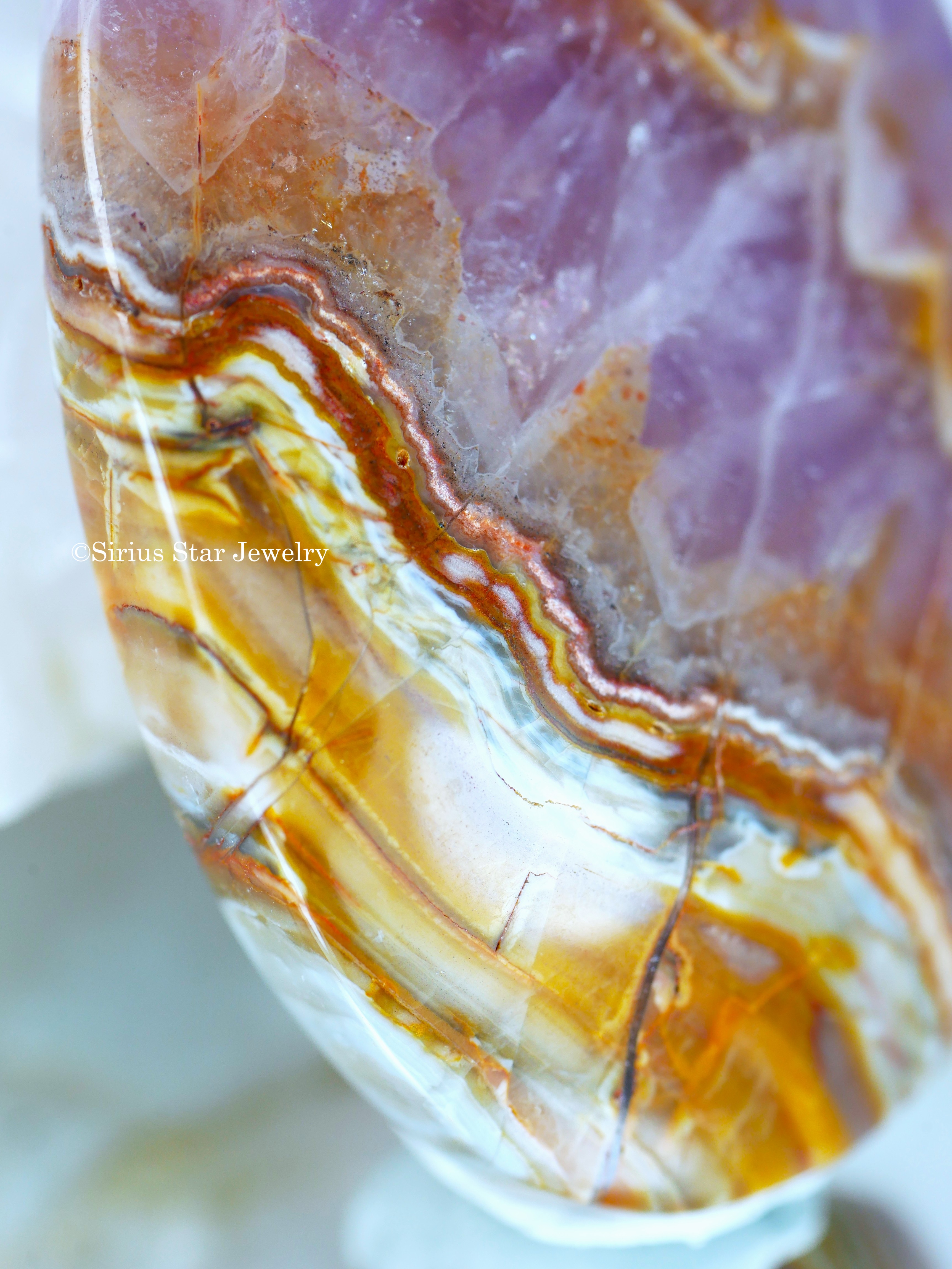 【アメジスト桜めのう】握り石　2個セット