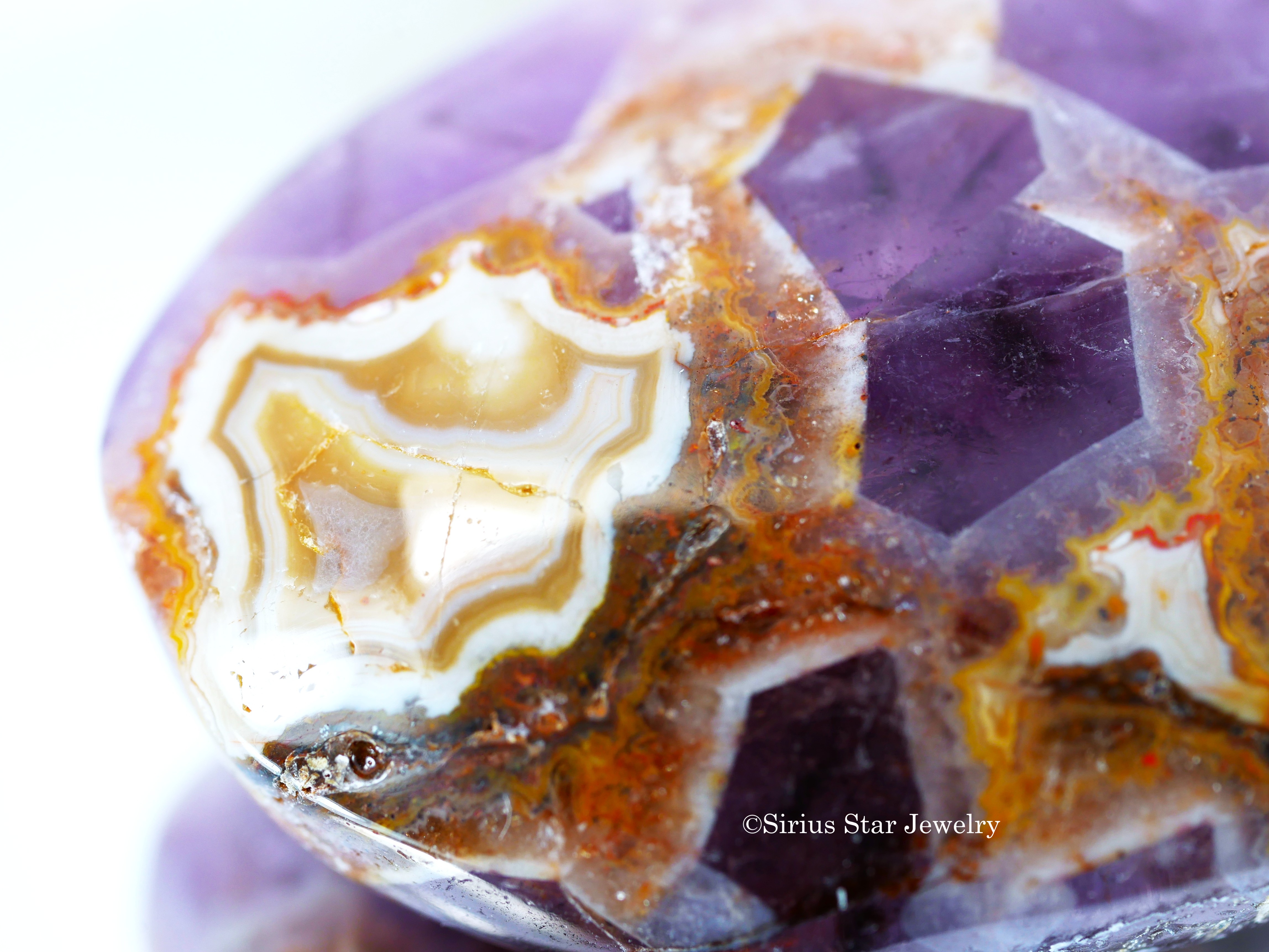 【アメジスト桜めのう】握り石　2個セット