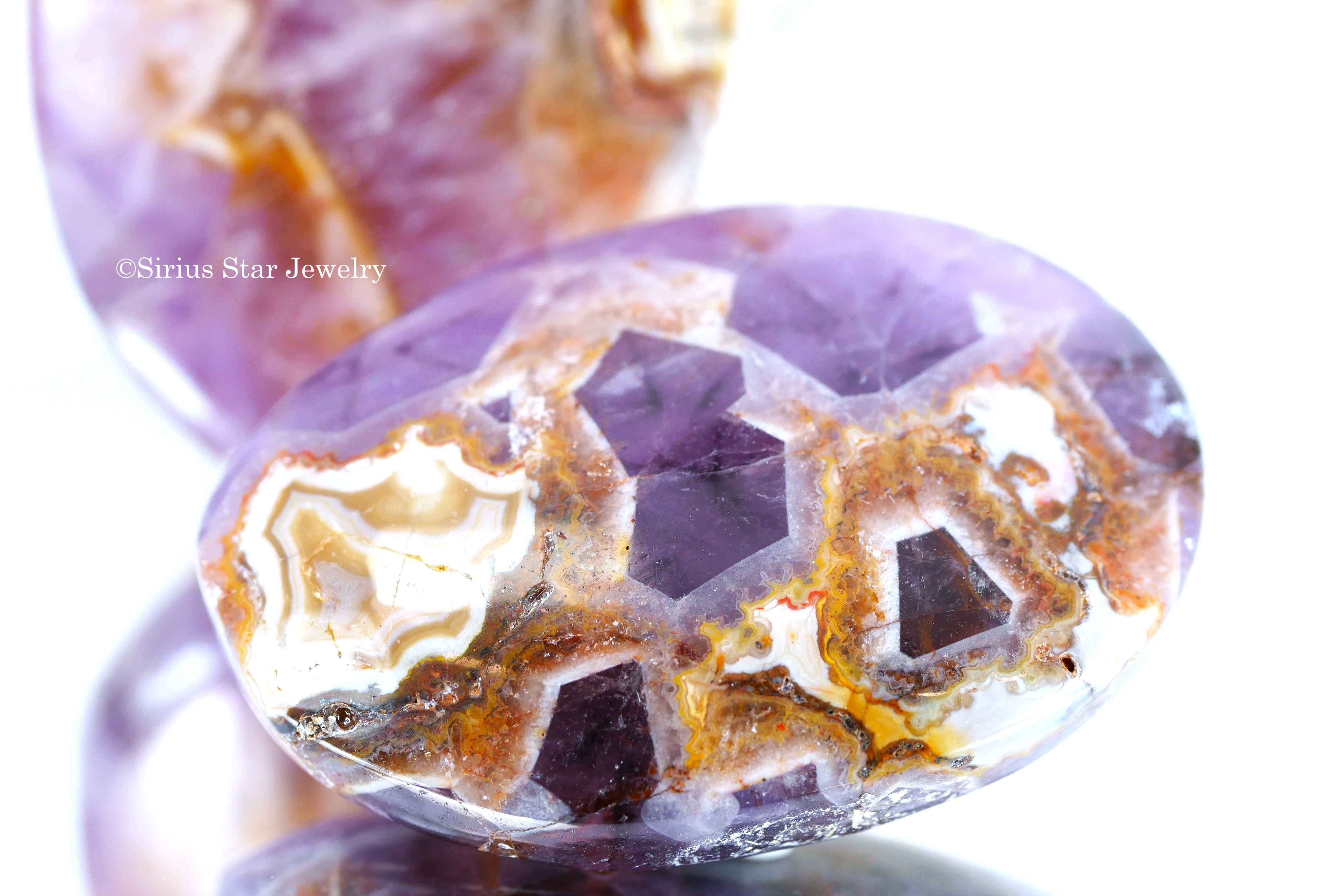 【アメジスト桜めのう】握り石　2個セット